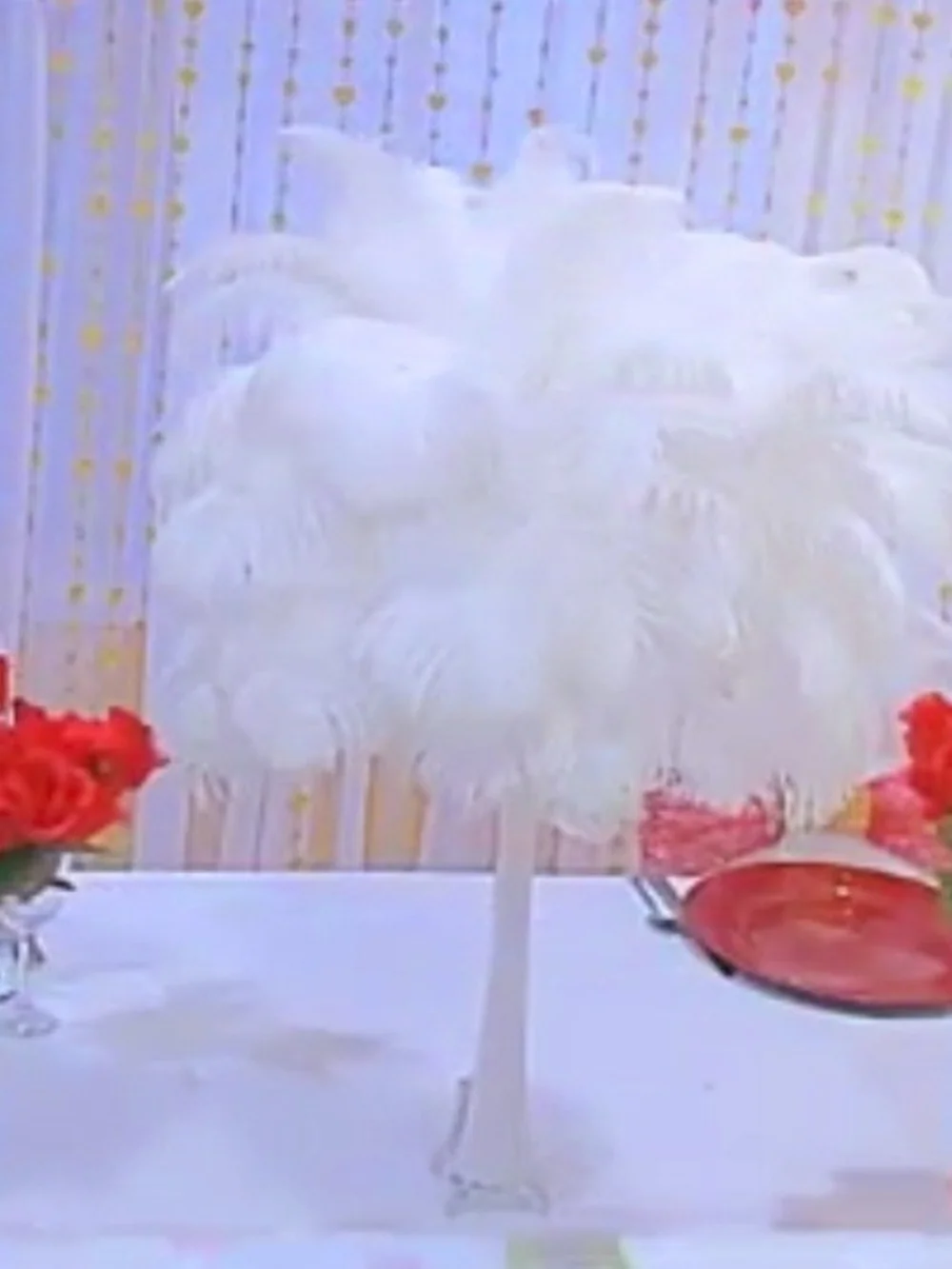 Red Glass Vases and Candle Holders Set